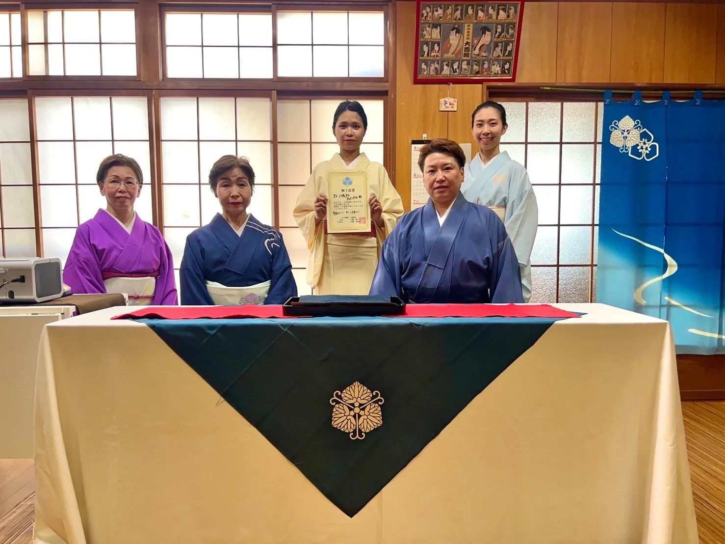 文化活動ビザのお弟子さん　修了試験